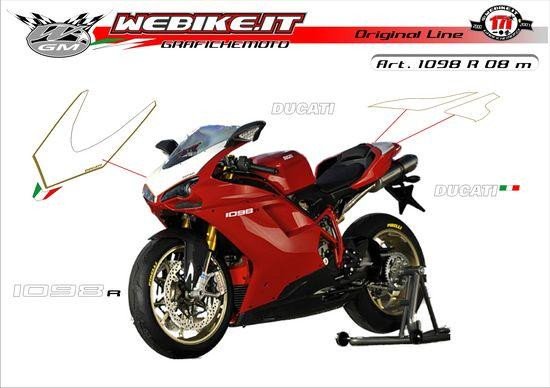 Kit adesivi Race Originali replica Ducati 1098 r monoposto