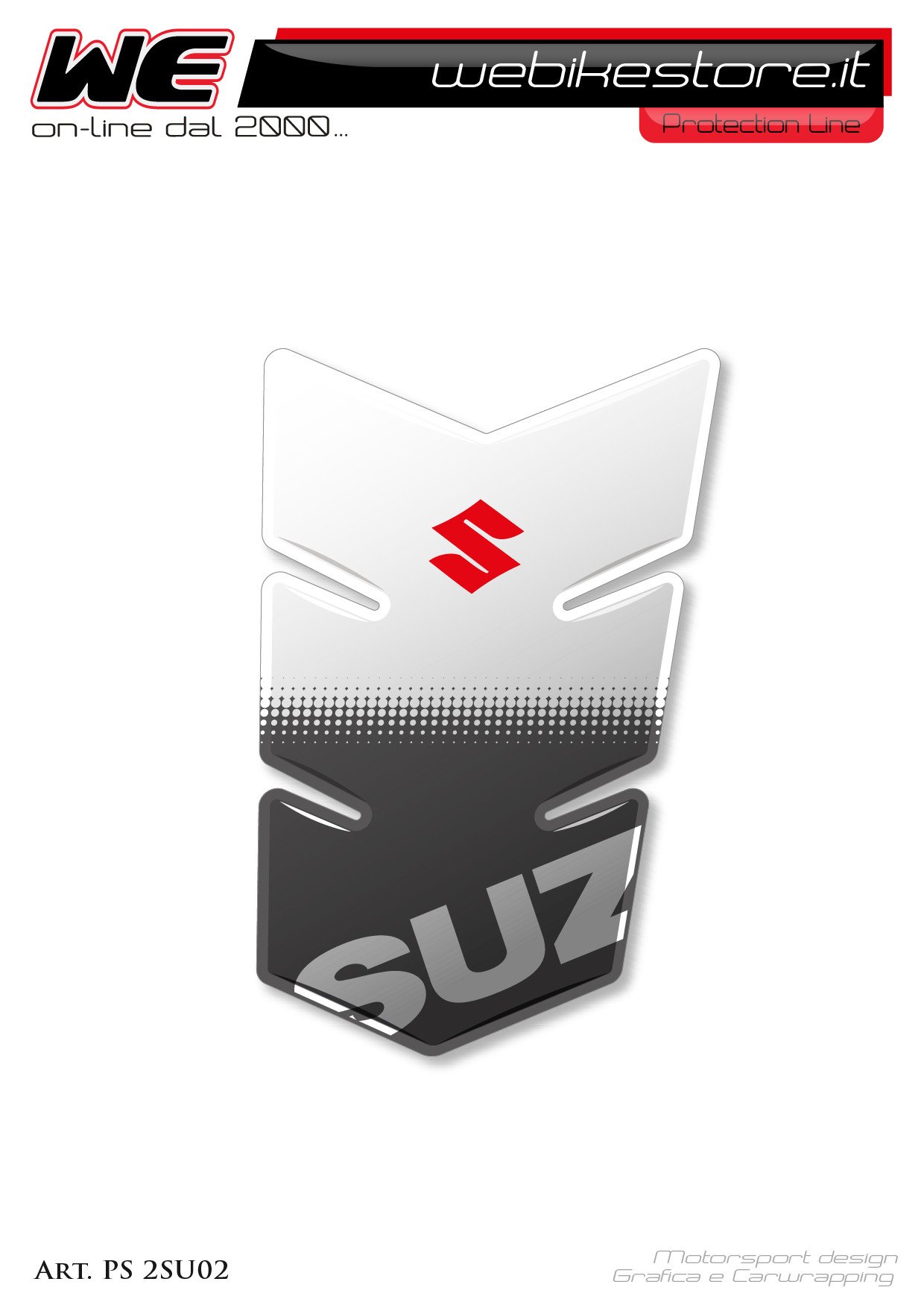 Adesivo resinato protezione serbatoio universale Suzuki Gray mod.02
