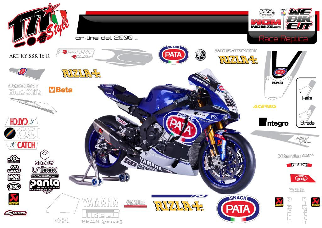 Kit adesivi Race replica Yamaha SBK 2016 R