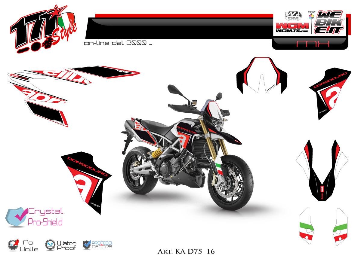 Kit adesivi MX Aprilia dorsoduro 750 1200 Racing Kit Cast