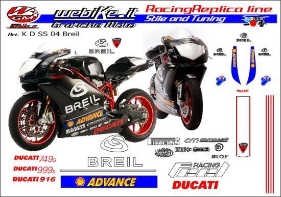 Kit adesivi Race replica Ducati SS Breil