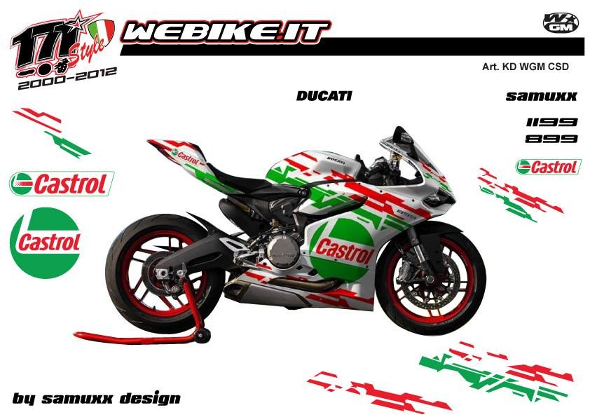 Kit adesivi WGM per Ducati panigale "Castrol Tribute"