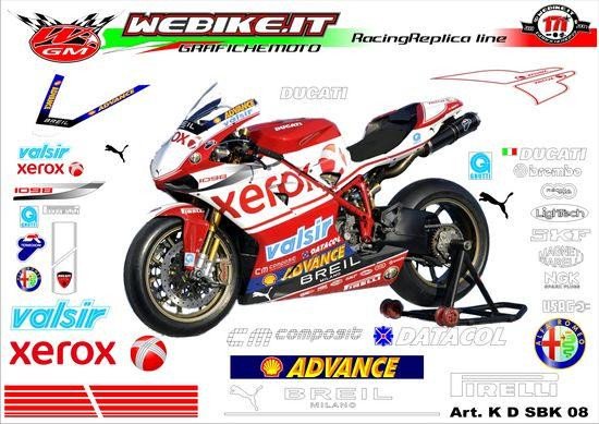 Kit adesivi Race replica Ducati SBK Xerox 2008
