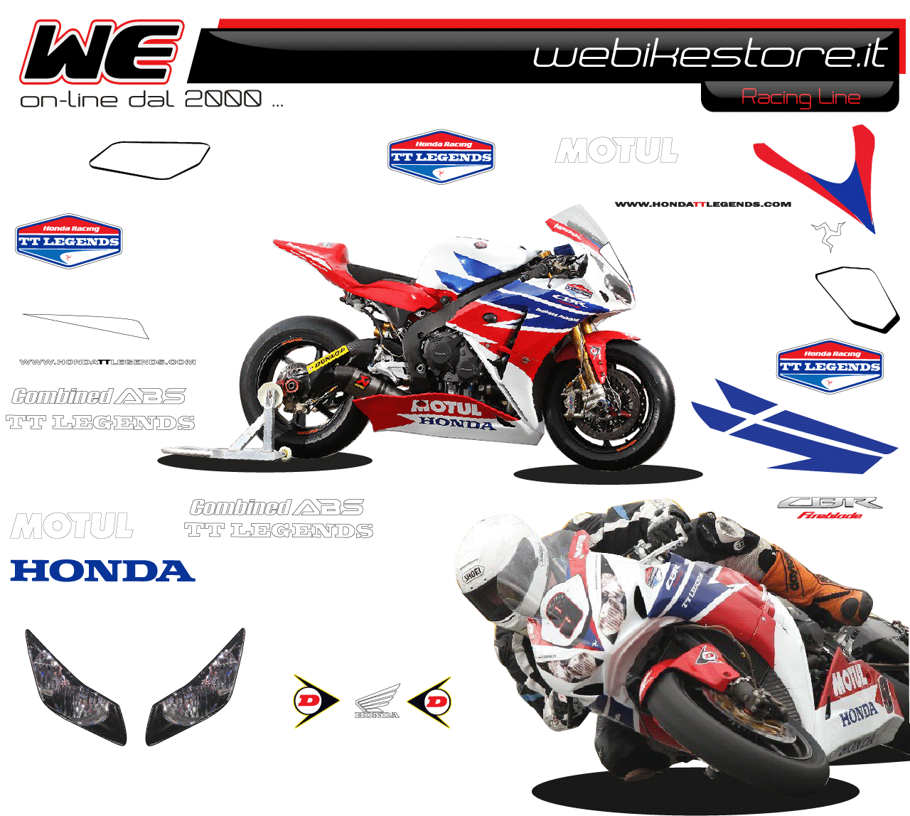 Kit adesivi Race replica Honda TT-Legends 2013
