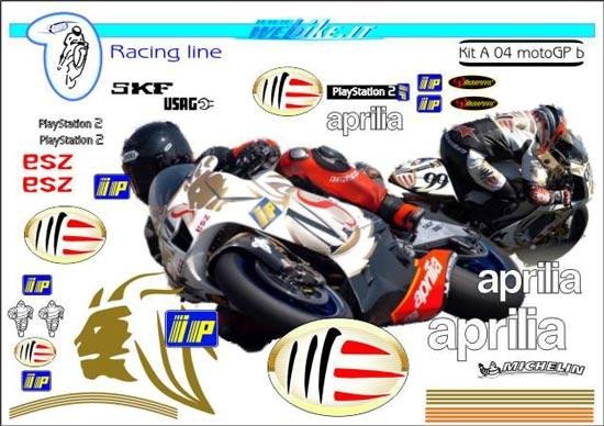 Kit adesivi Race replica Aprilia MS motoGP B 2004