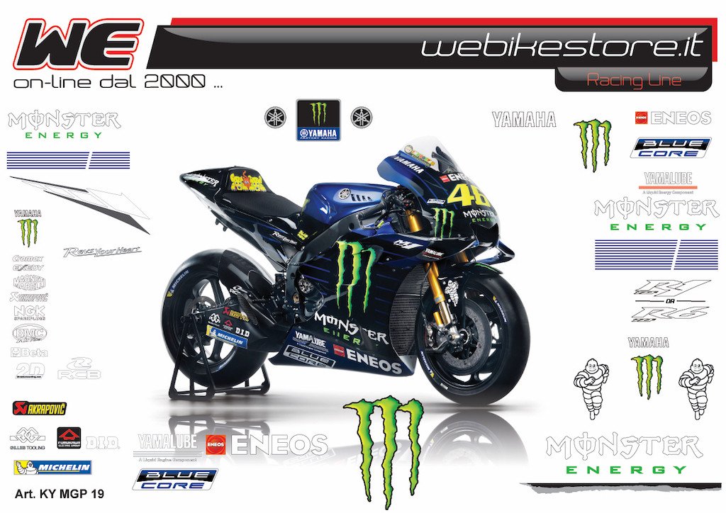 Kit adesivi Race replica Yamaha motoGP 2019