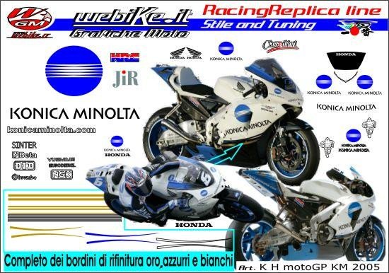 Kit adesivi Race replica Honda konika-Minolta MotoGP 2005
