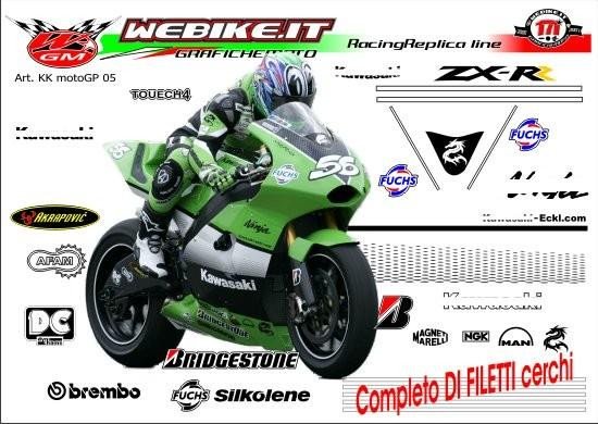 Kit adesivi Race replica Kawasaki MotoGP 2005