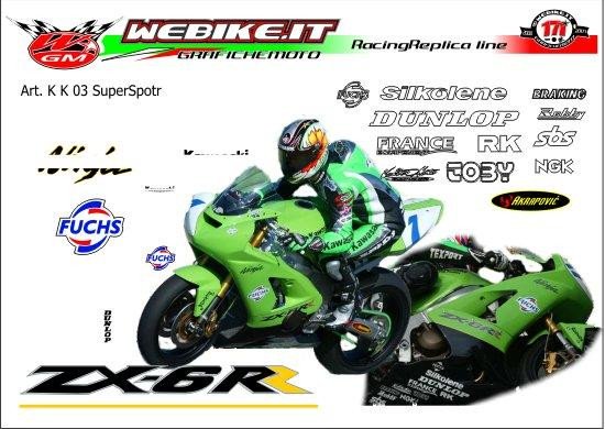 Kit adesivi Race replica Kawasaki SuperSport 2003