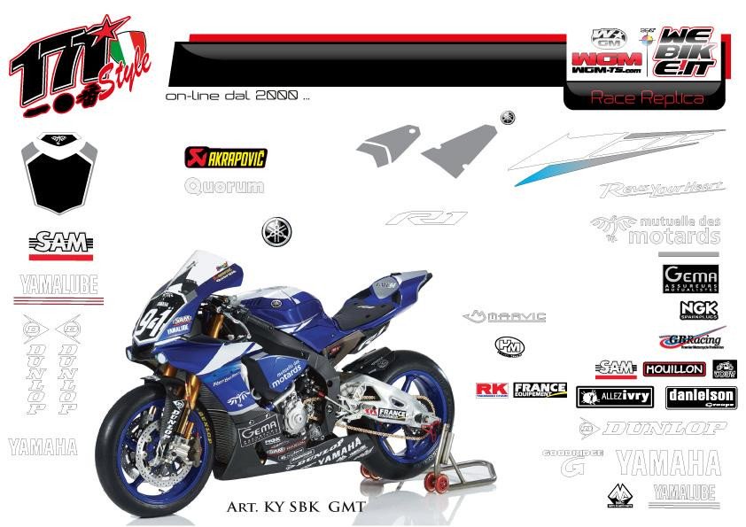 Kit adesivi Race replica Yamaha Endurance team GMT94