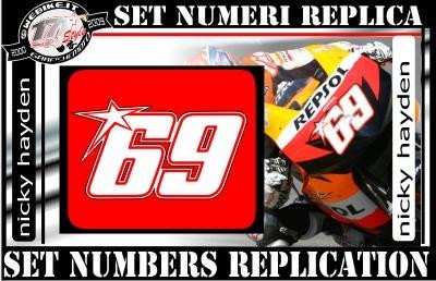 Set numeri Replica Nicky Hayden 69 