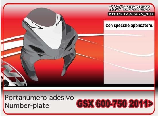 Portanumero adesivo racing per Suzuki gsx-r 600-750