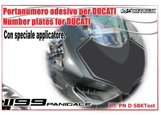 Portanumero adesivo racing per Ducati 1199 panigale