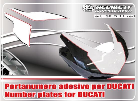 Set portanumeri racing per Ducati 848 1098 1198