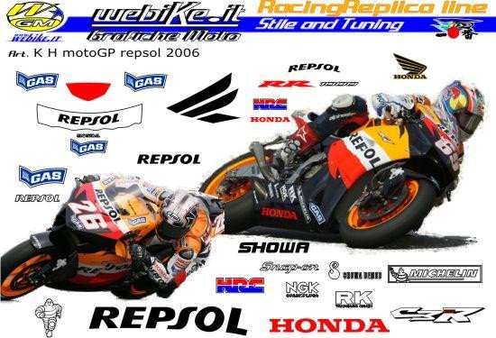 Kit adesivi Race replica Honda MotoGP REPSOL 2006 