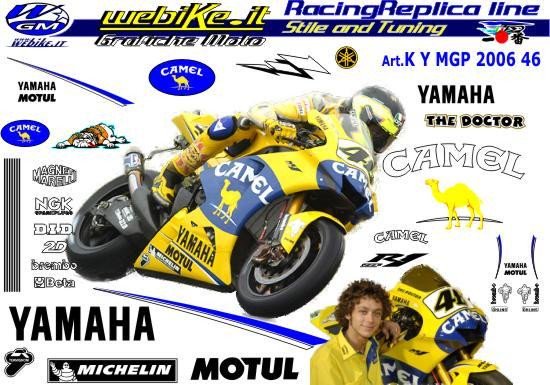 Kit adesivi Race replica Yamaha MotoGP Camel 2006