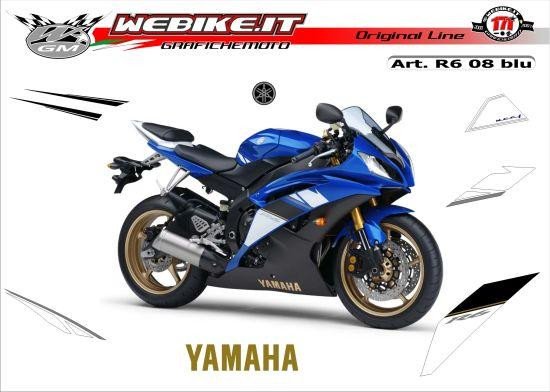 Kit Adesivi Originali Replica Yamaha R6 2008 Blu
