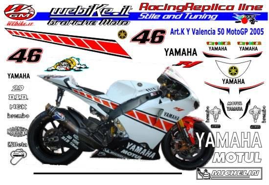 Kit adesivi Race replica Yamaha MotoGP 2005 Anniv.50 Valencia