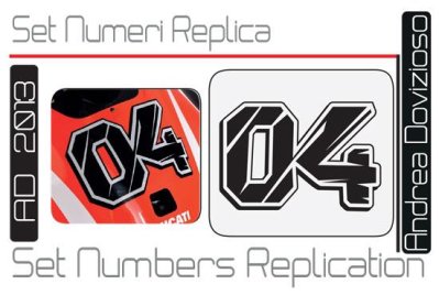 Set numeri Replica Andrea Dovizioso 04 (2013)