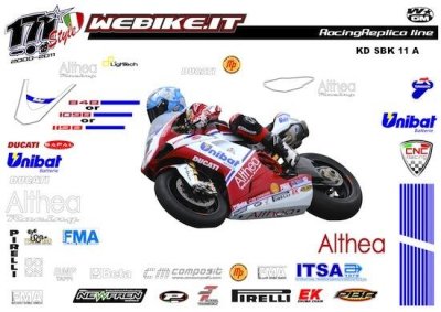 Kit adesivi Race replica Ducati SBK Althea 2011