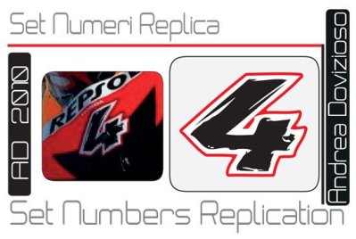 Set numeri Replica Andrea Dovizioso 4 (2010)