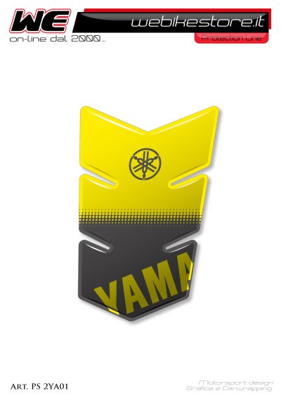 Adesivo resinato protezione serbatoio universale Yamaha Yellow mod.02