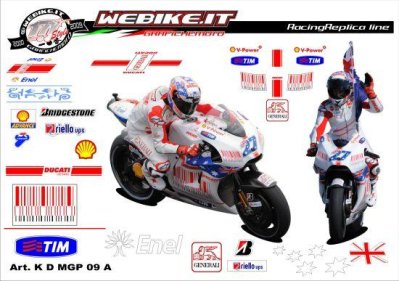 Kit adesivi Race replica Ducati MotoGP 2009 Australia