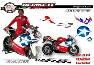 Kit adesivi Race Originali replica Ducati HAYDEN EDITION 09