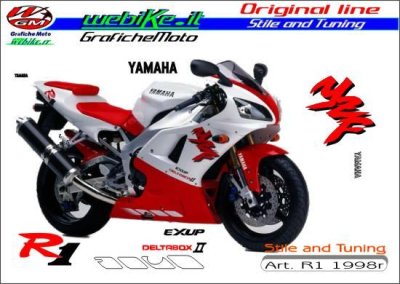 Kit Adesivi Originali Replica Yamaha R1 1998 red