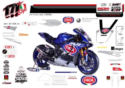 Kit adesivi Race replica Yamaha SBK 2016