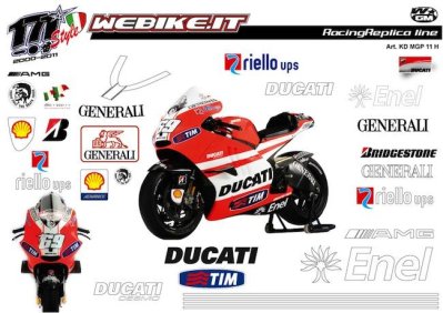 Kit adesivi Race replica Ducati MotoGP 2011 N