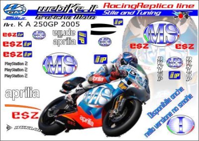 Kit adesivi Race replica Aprilia 250 GP 2005