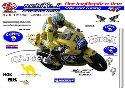 Kit adesivi Race replica Honda Camel MotoGP 2005