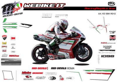 Kit adesivi Race replica Ducati SBK RedDevils 2012