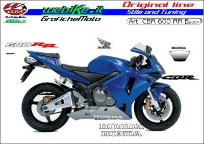 Kit adesivi Race Originali replica Honda CBR 600 RR blu 2004