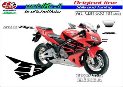 Kit adesivi Race Originali replica Honda CBR 600 2003 Rossa