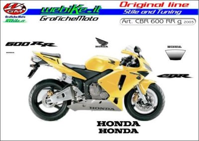 Kit adesivi Race Originali replica Honda CBR 600 2003 gialla