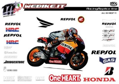 Kit adesivi Race replica Honda MotoGP REPSOL 2011