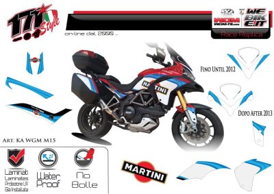 Kit adesivi WGM per Ducati Multistrada "Martini tribute"
