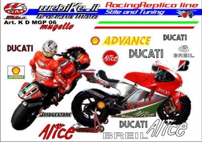 Kit adesivi Race replica Ducati MotoGP 2006 Mugello