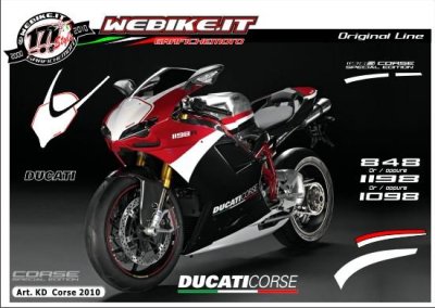 Kit adesivi Race Originali replica Ducati Corse 2010