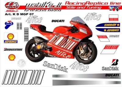 Kit adesivi Race replica Ducati MotoGP 2007