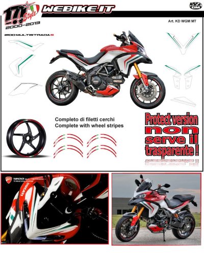 Kit adesivi WGM per Ducati Multistrada "Tricolore"