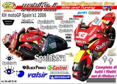 Kit adesivi Race replica Honda MotoGP Spain's N1 06 