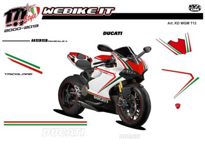 Kit adesivi WGM per Ducati panigale "tricolore"