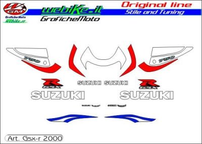 Kit adesivi Originali replica Suzuki GSX-R 750 2000