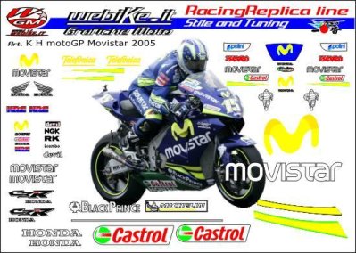 Kit adesivi Race replica Honda movistar MotoGP 2005