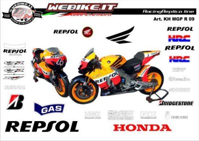 Kit adesivi Race replica Honda MotoGP REPSOL 2009