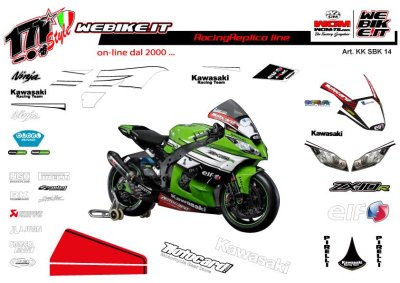 Kit adesivi Race replica Kawasaki SBK 2014 Tom Sykes