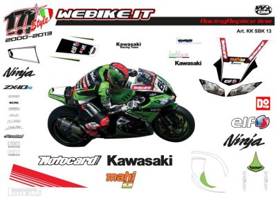 Kit adesivi Race replica Kawasaki SBK 2013